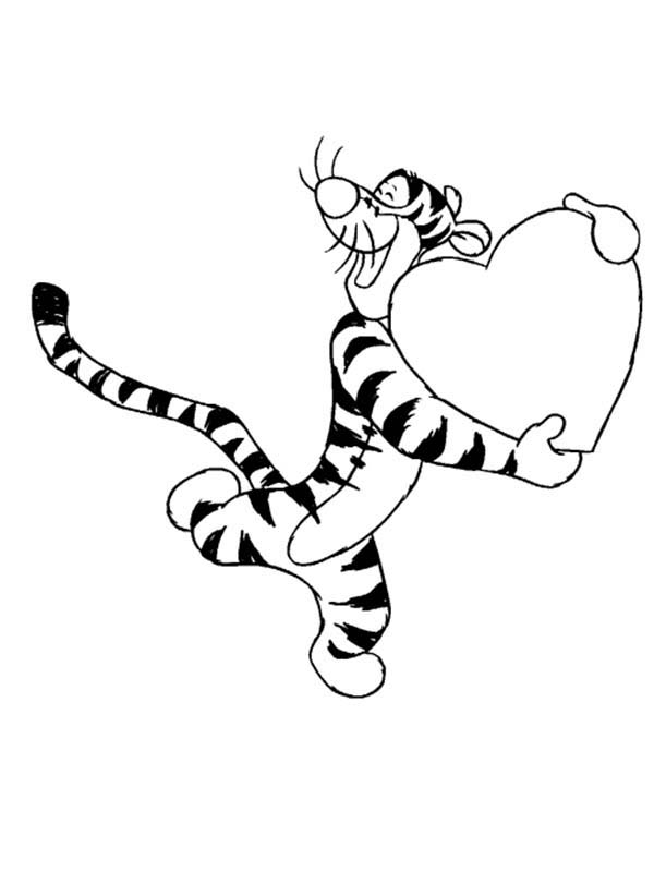 valentine tigger coloring pages - photo #7