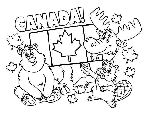 canada animals coloring pages - photo #13