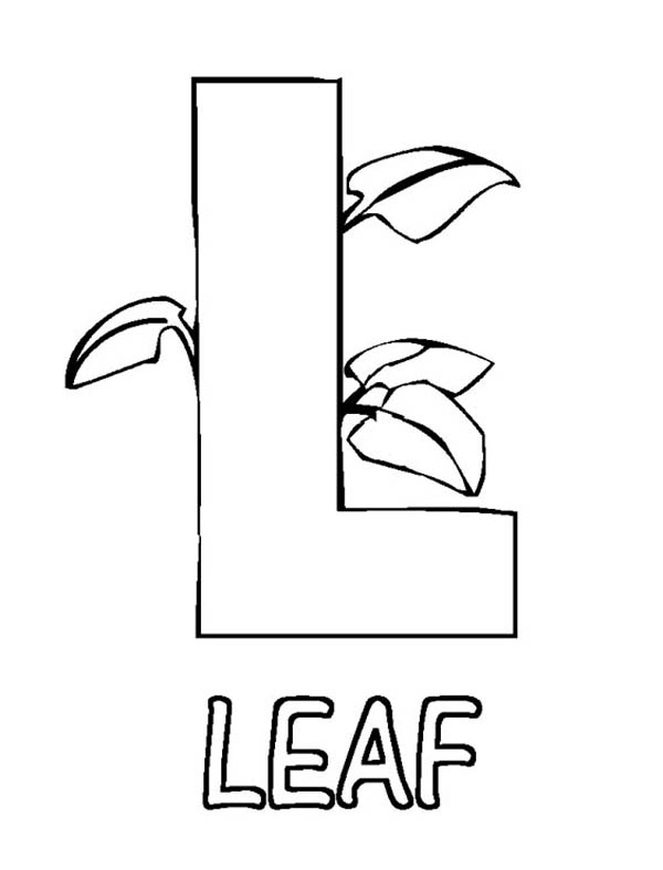 l for leaf coloring pages - photo #4