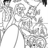 Wedding, Ariel And Prince Eric Wedding Day Coloring Page: Ariel and Prince Eric Wedding Day Coloring Page