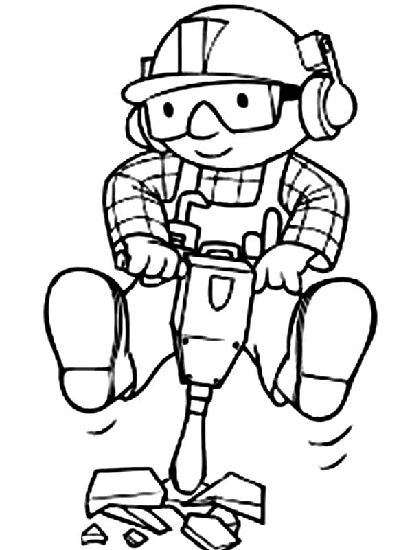 Bob the Builder, : Awesome Picture of Bob the Builder Coloring Page