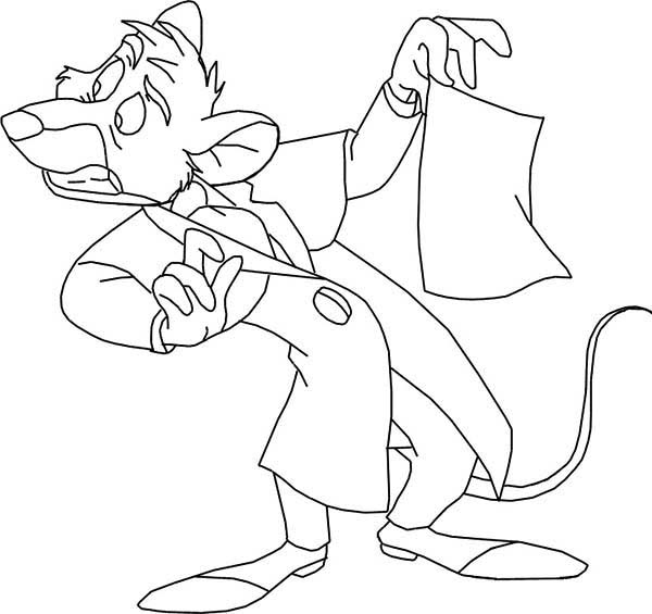 The Great Mouse Detective, : Basil Found the Missing File in the Great Mouse Detective Coloring Page