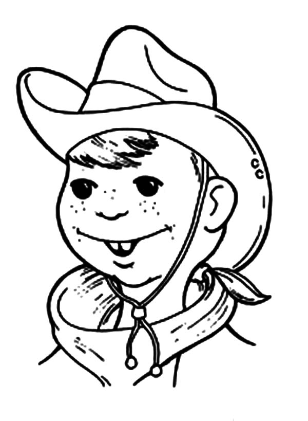 Cowboy, : Billy the Kid Cowboy Coloring Page