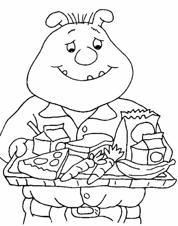 Arthur, : Binky Barnes Eat a Lot of Food in Arthur Coloring Page