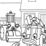Construction, Bob The Builder Working On Construction Job Coloring Page: Bob the Builder Working on Construction Job Coloring Page