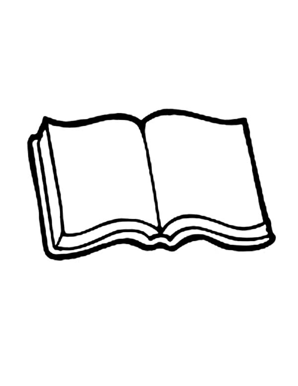 Books, : Book Picture Coloring Page