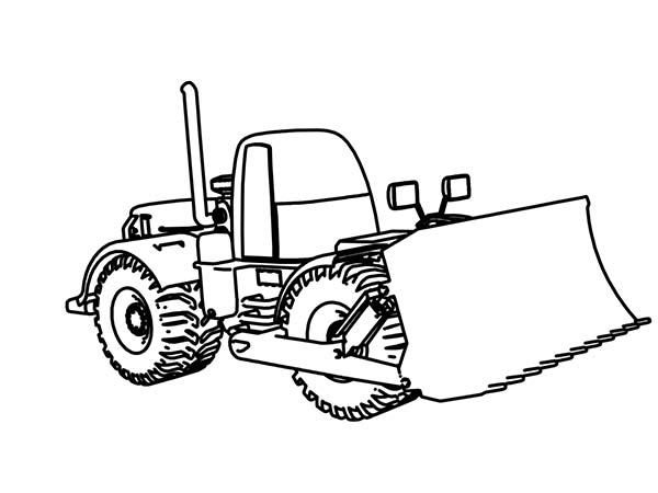Bulldozer, : Bulldozer for Farming Coloring Page