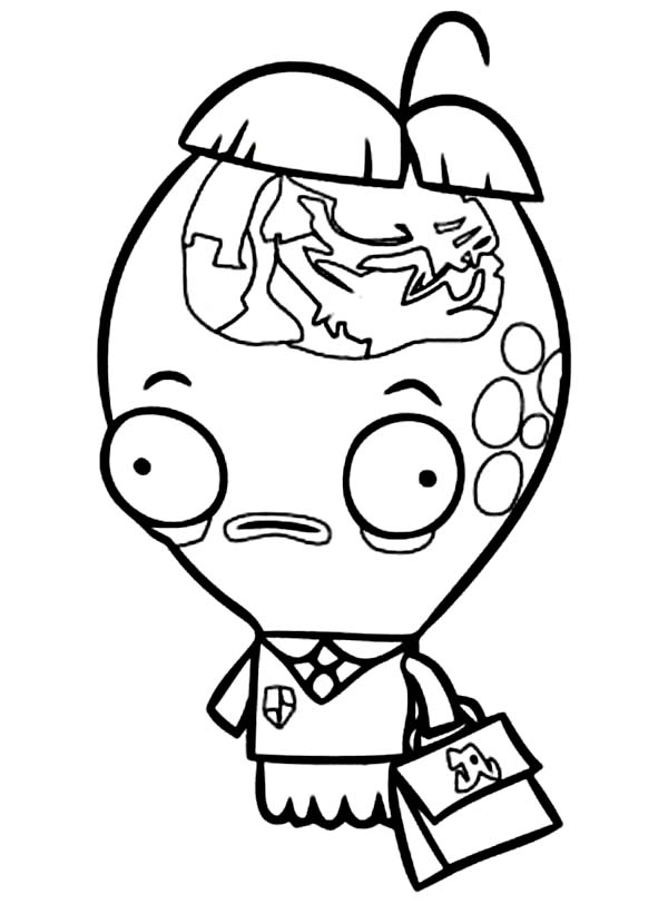 Fish Hooks, : Character from Fish Hooks Albert Glass Coloring Page