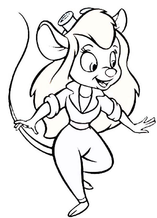 Chip and Dale, : Chip and Dale Friend Gadget Hackwrench Coloring Page