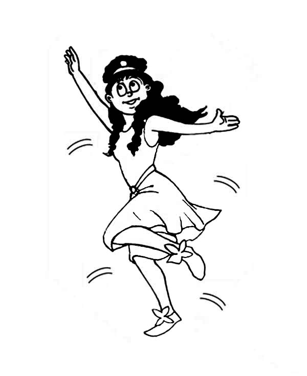 Dance, : Dance Coloring Page