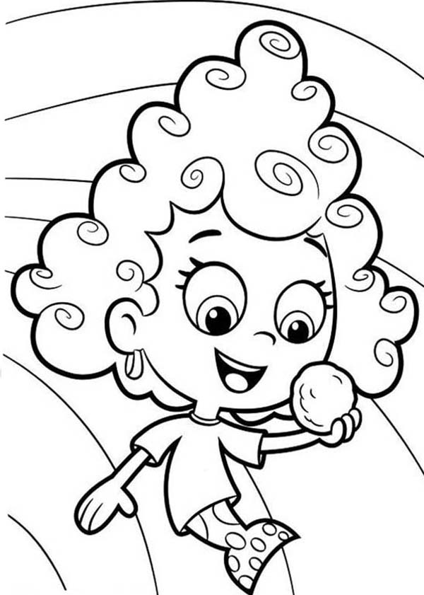 Bubble Guppies, : Deema the Drama Queen from Bubble Guppies Coloring Page