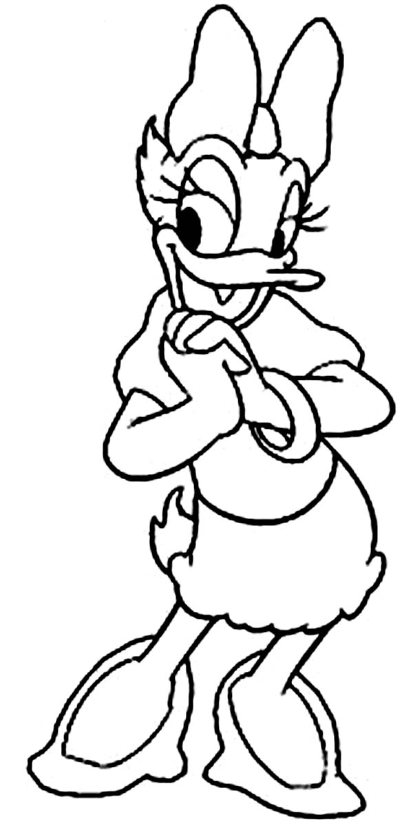 Daisy Duck, : Disney Daisy Duck Coloring Page