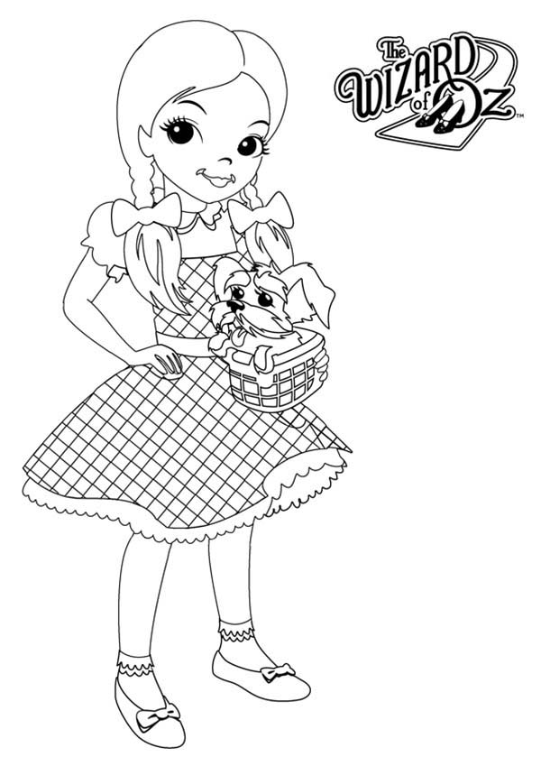 The Wizard of Oz, : Dorothy from the Wizard of Oz Coloring Page