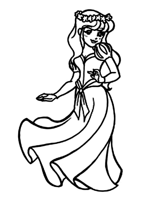 Dress, : Dress for Beautiful Princess Coloring Page