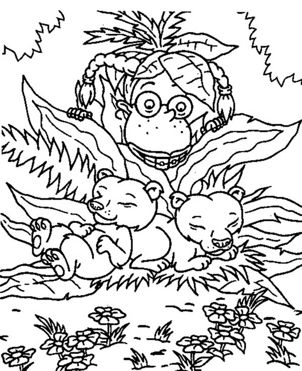 Thornberrys, : Eliza Found Two Baby Bear in the Thornberrys Coloring Page