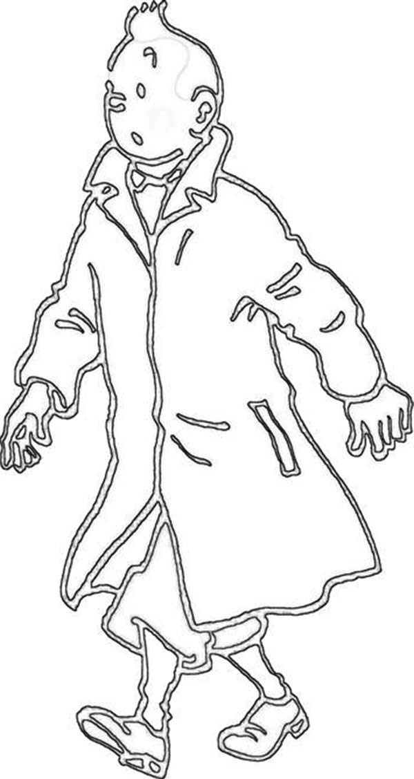 Tintin, : How to Draw Tintin Coloring Page