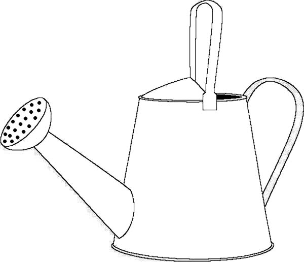 Watering Can, : How to Draw a Watering Can Coloring Page