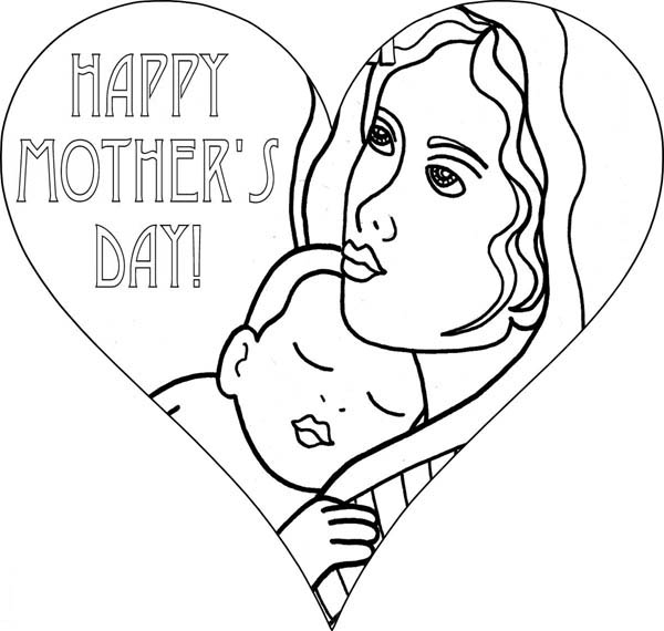 Mothers Day, : I Love You Mommy on Mothers Day Coloring Page