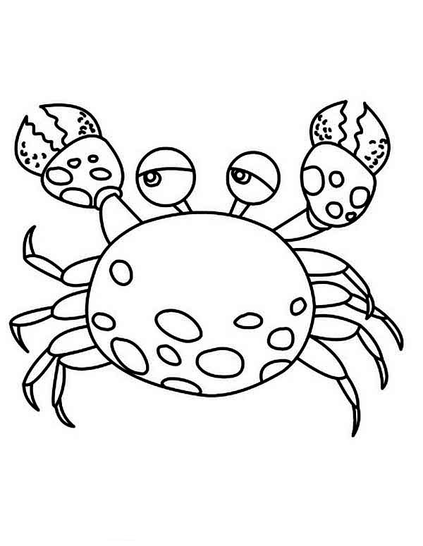 Crab, : Kids Drawing of Crab Coloring Page