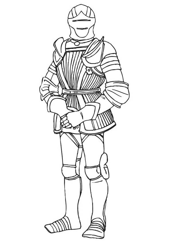 Armor of God, : Knight in Armor of God Coloring Page