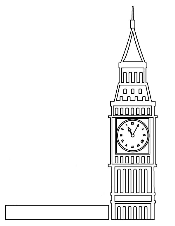 Big Ben, : Londons Proud Big Ben Coloring Page