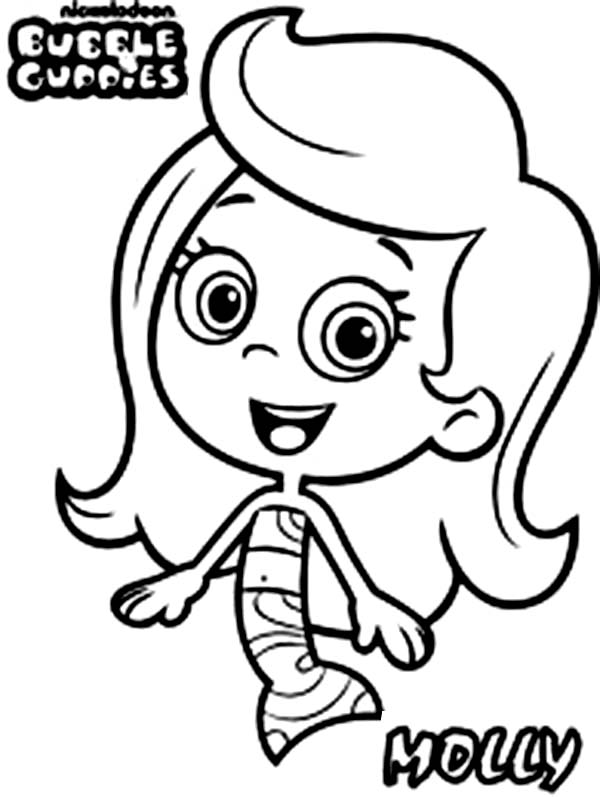 Bubble Guppies, : Molly Character from Bubble Guppies Coloring Page