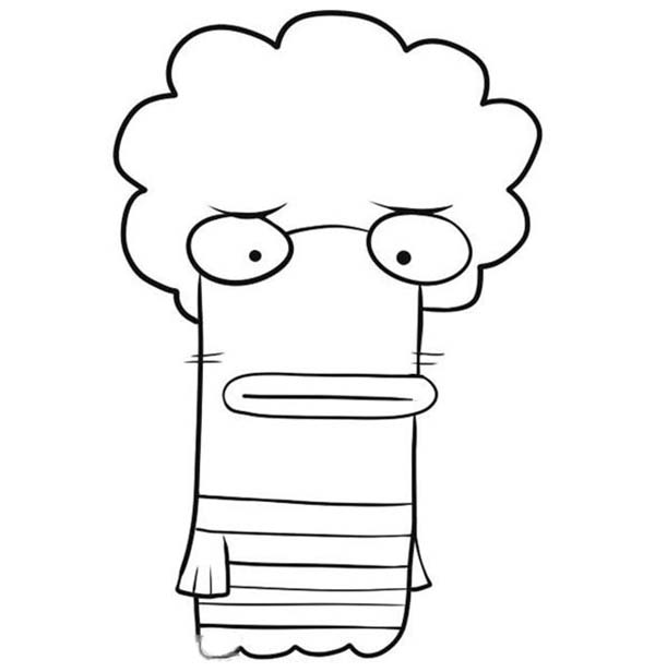 Fish Hooks, : Oscar Character from Fish Hooks Coloring Page