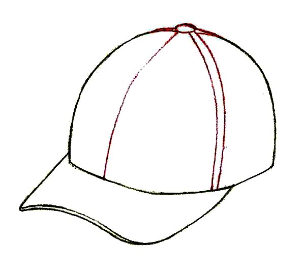 Baseball Cap, : Picture of Baseball Cap Coloring Page