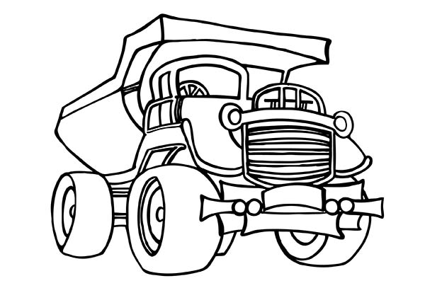 Construction, : Picture of Construction Truck Coloring Page