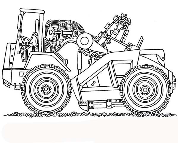 Construction, : Picture of Dump Truck for Construction Work Coloring Page