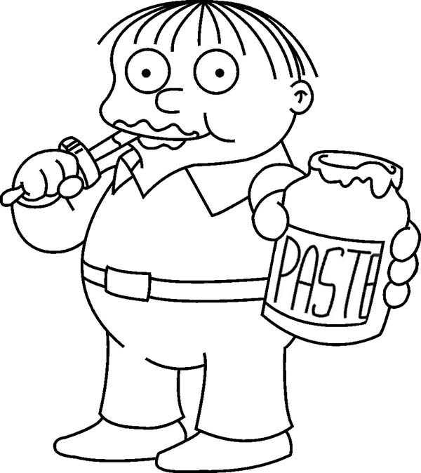 The Simpsons, : Ralph Wiggum from the Simpsons Coloring Page