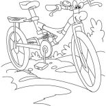 Bicycle, Smiling Bicycle Coloring Page: Smiling Bicycle Coloring Page