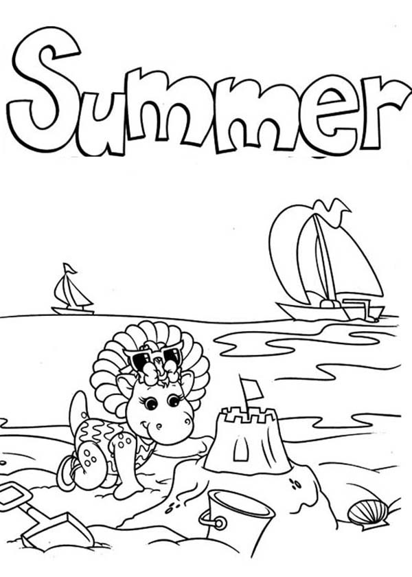 Barney and Friends, : Summer Time in Barney and Friends Coloring Page