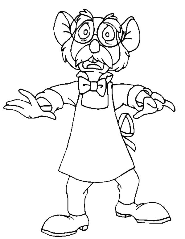 The Great Mouse Detective, : The Great Mouse Detective Character Coloring Page
