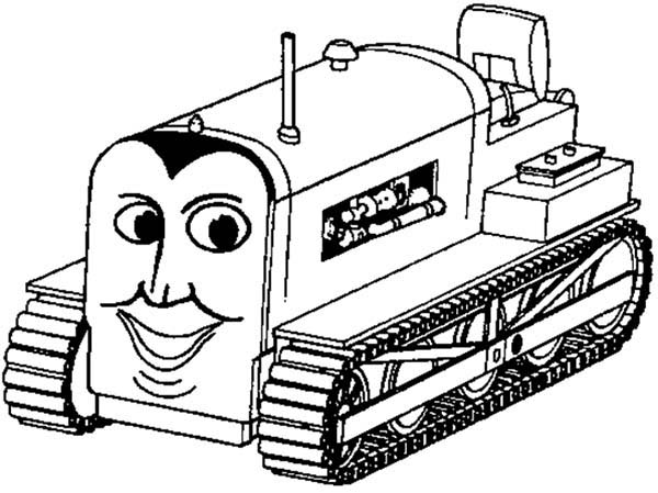 Bulldozer, : Thomas the Train Bulldozer Coloring Page