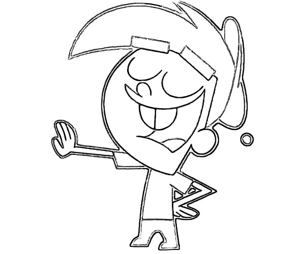 The Fairly Odd Parents, : Timmy Talk Confidently in the Fairly Odd Parents Coloring Page