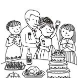 Wedding, Wedding Reception Coloring Page: Wedding Reception Coloring Page