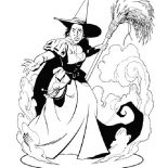 The Wizard of Oz, Wicked Witch Of The West From The Wizard Of Oz Coloring Page: Wicked Witch of the West from the Wizard of Oz Coloring Page