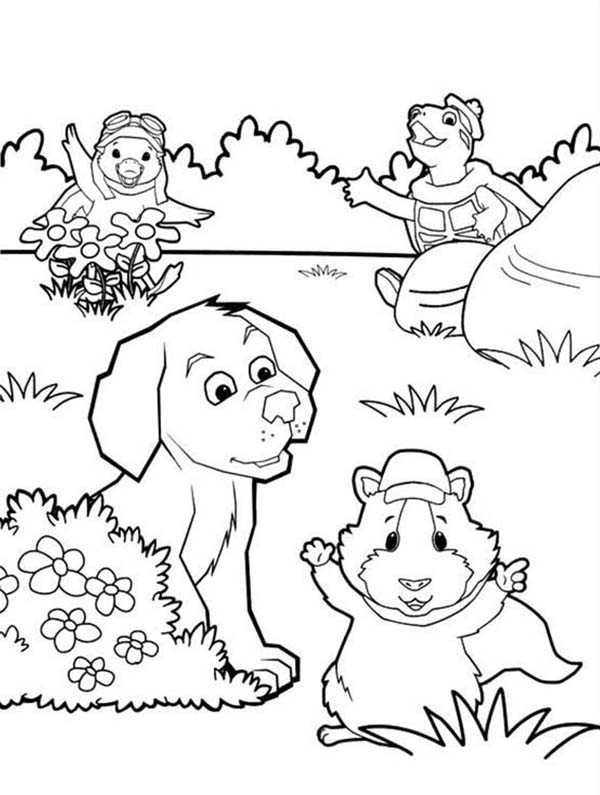 The Wonder Pets, : Wonder Pets All Characters Playing Hide and Seek Coloring Page