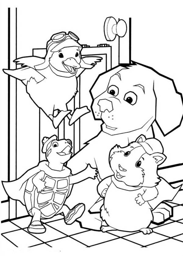 The Wonder Pets, : Wonder Pets Gathering at the Kitchen Coloring Page