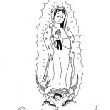Beautiful Ladies, Beautiful Lady Of Guadalupe Coloring Page: Beautiful Lady of Guadalupe Coloring Page