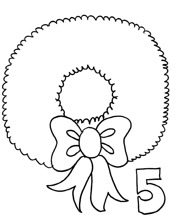 Christmas Wreaths, : Drawing Christmas Wreaths Coloring Pages