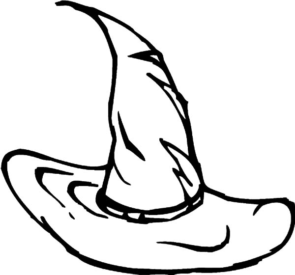 Hat, : Broken Witch Hat Coloring Pages