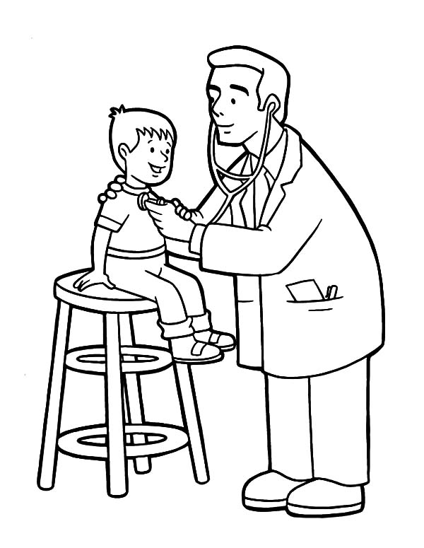 Health, : Checking Health Condition Coloring Pages