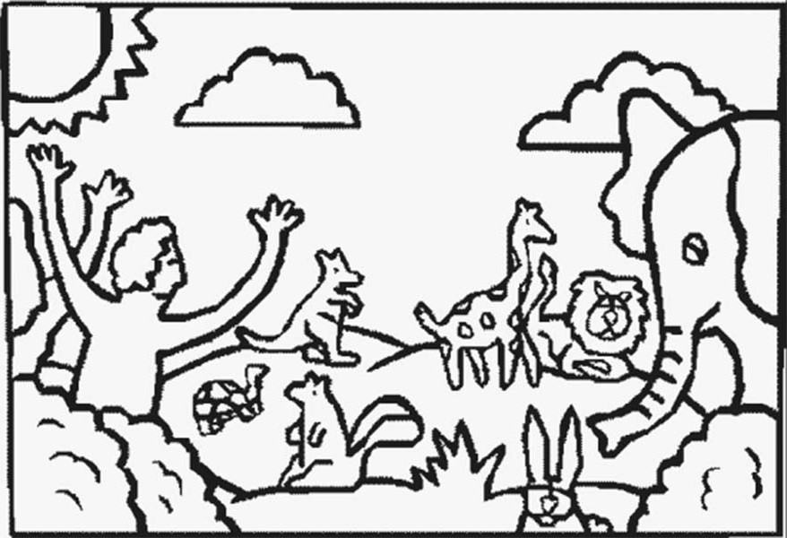 Days Creation, : Days of Creation Depiction Coloring Pages