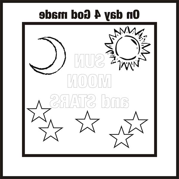 Days Creation, : Days of Creation the Moon and the Sun Coloring Pages