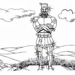 King Nebuchadnezzar, Great King Nebachudnezzar’s Statue Coloring Pages: Great King Nebachudnezzar's Statue Coloring Pages