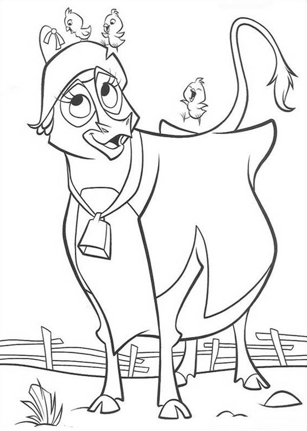 Home On The Prairie, : Home on the Prairie Cow Hear Bird Singing Coloring Pages