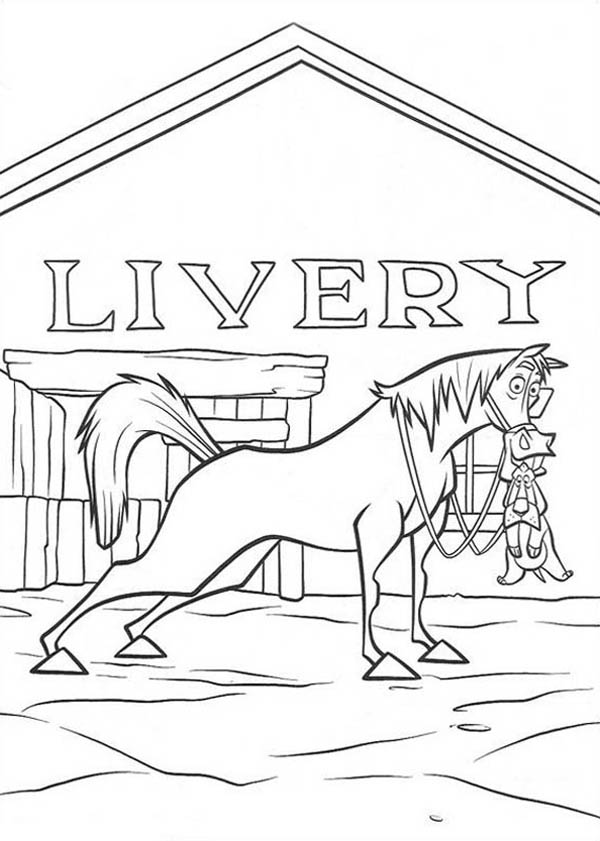 Home On The Prairie, : Home on the Prairie Horse Save a Dog Coloring Pages