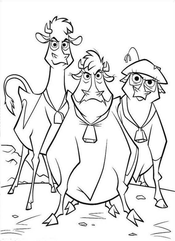 Home On The Prairie, : Home on the Prairie Three Angry Cow Coloring Pages